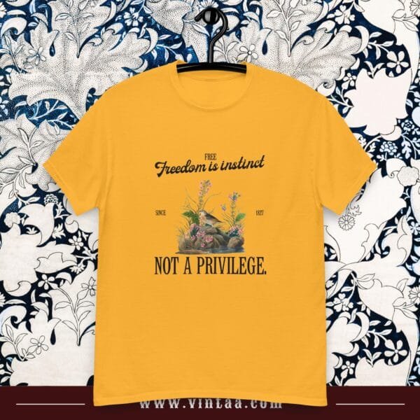 Freedom is instinct, Not a privilege - vintage shirts for men and women - Image 9