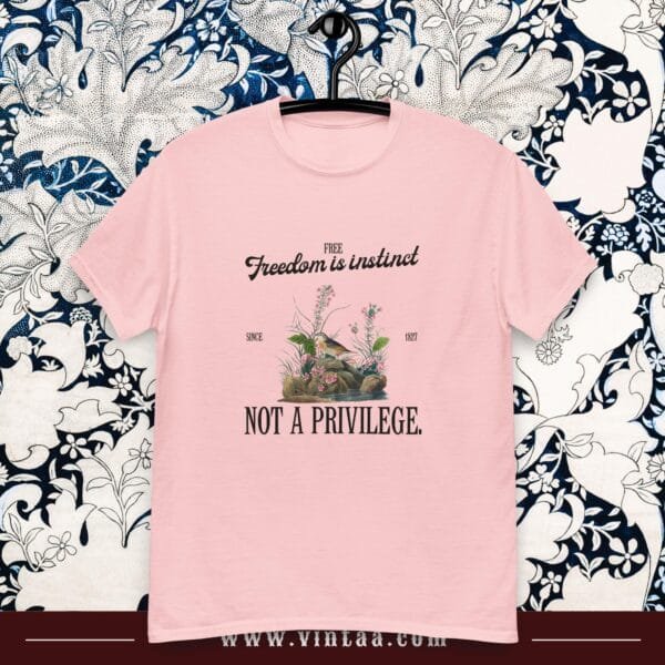 Freedom is instinct, Not a privilege - vintage shirts for men and women - Image 2