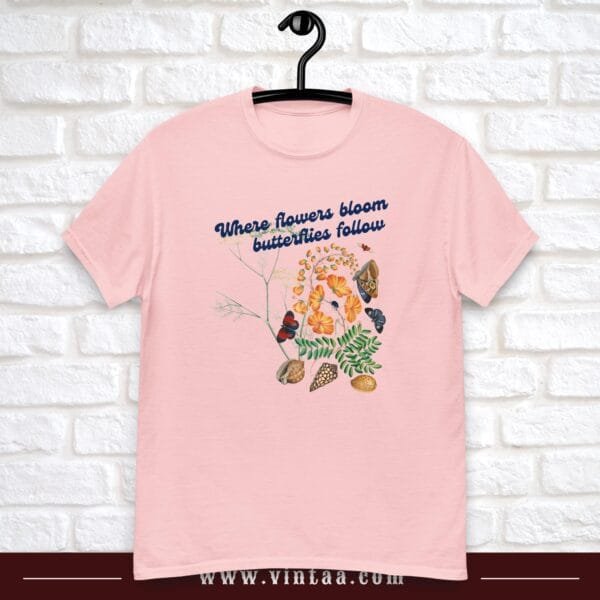 Where flowers bloom, butterflies follow - vintage shirts for men and women - Image 3