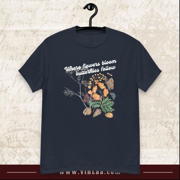 Where flowers bloom, butterflies follow - vintage shirts for men and women - Image 2