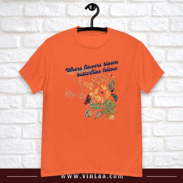 Where flowers bloom, butterflies follow - vintage shirts for men and women - Image 4