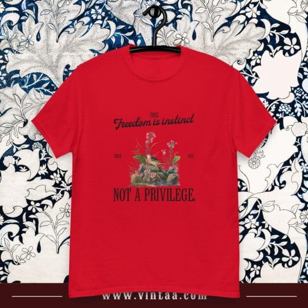 Freedom is instinct, Not a privilege - vintage shirts for men and women - Image 3