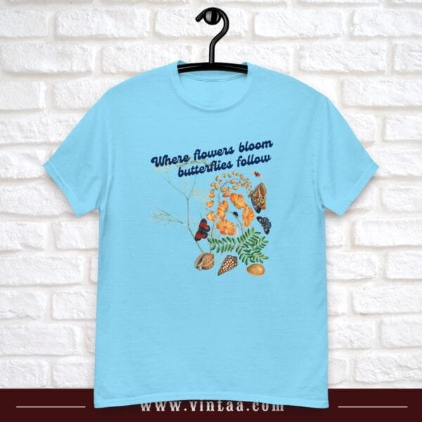 Where flowers bloom, butterflies follow - vintage shirts for men and women - Image 5