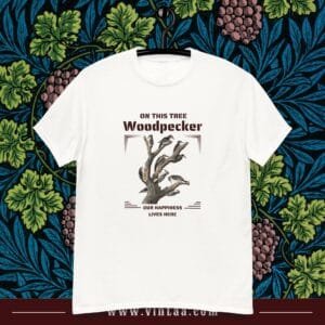 Woodpeckers, our happiness lives here, on this tree - vintage shirts for men and women