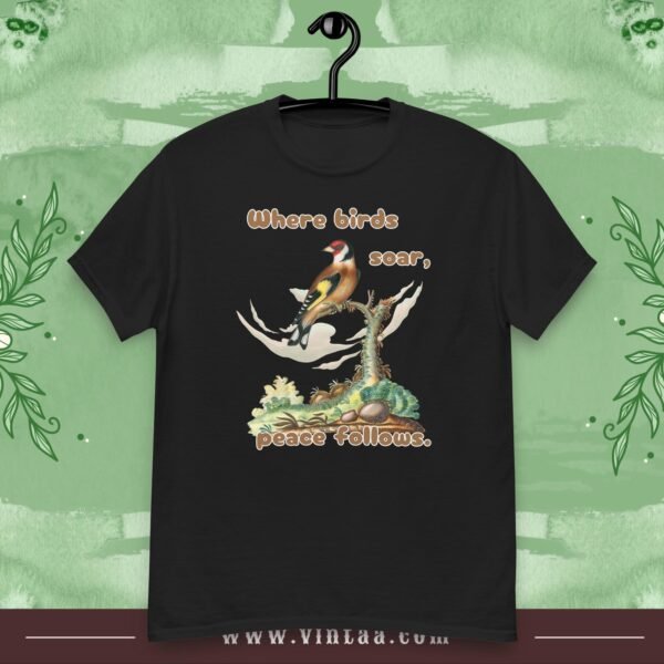 Peaceful Bird T-Shirt – “Where Birds Soar, Peace Follows” - Image 2