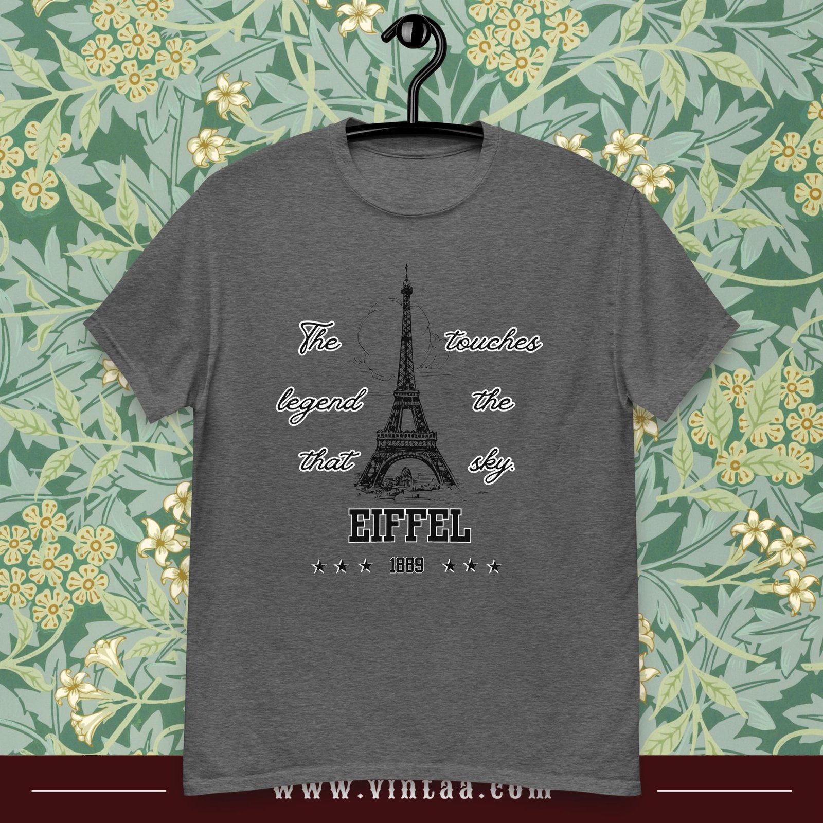 Vintage Eiffel Tower T-Shirt – Paris 1889 Graphic Tee - Image 2