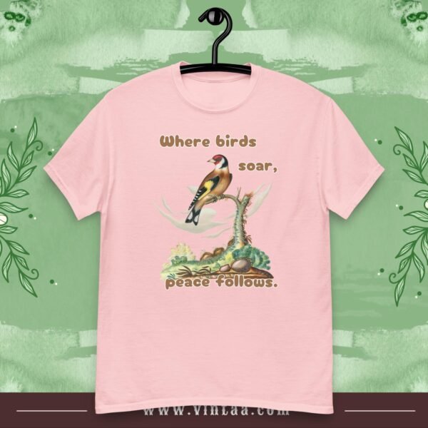 Peaceful Bird T-Shirt – “Where Birds Soar, Peace Follows” - Image 3