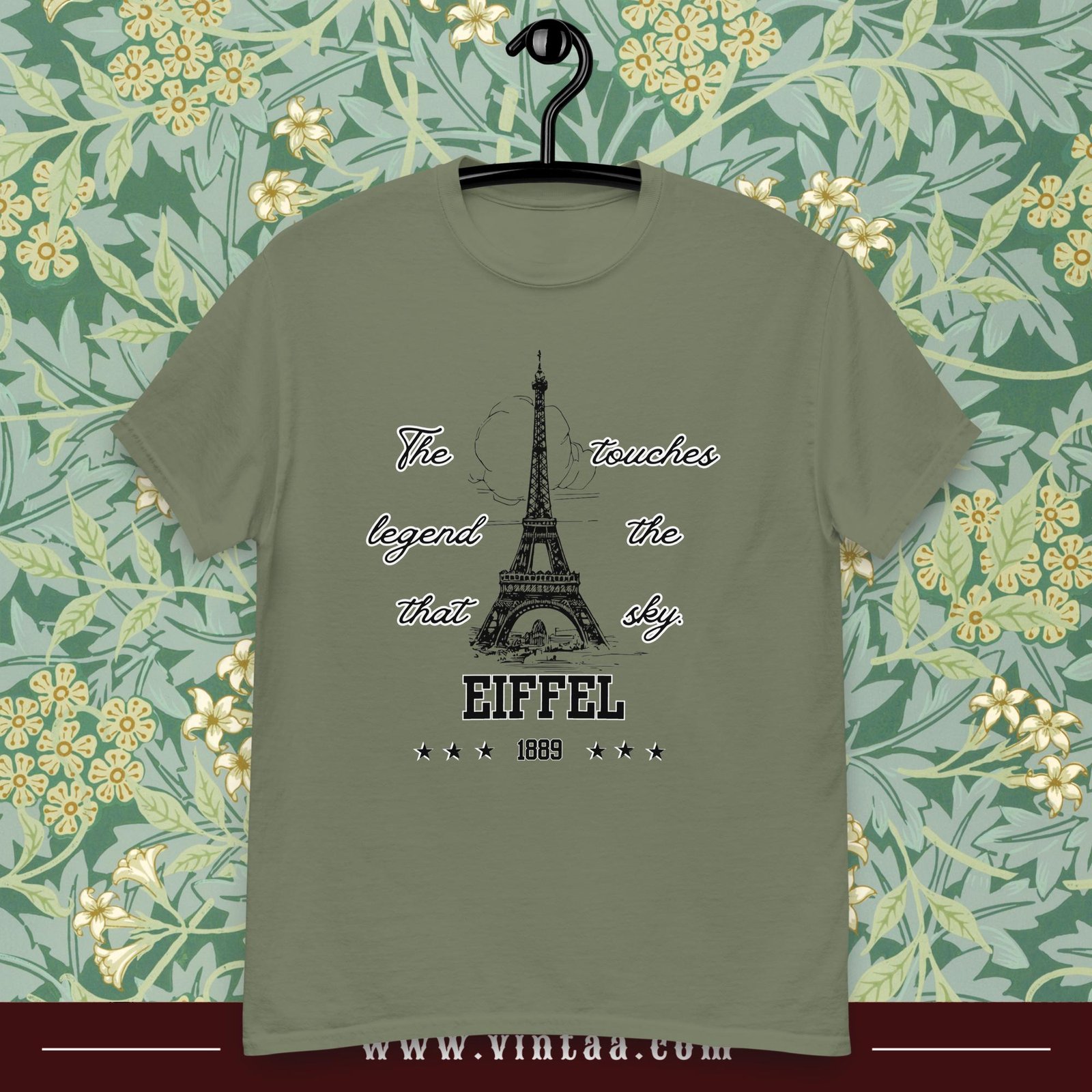 Vintage Eiffel Tower T-Shirt – Paris 1889 Graphic Tee - Image 3
