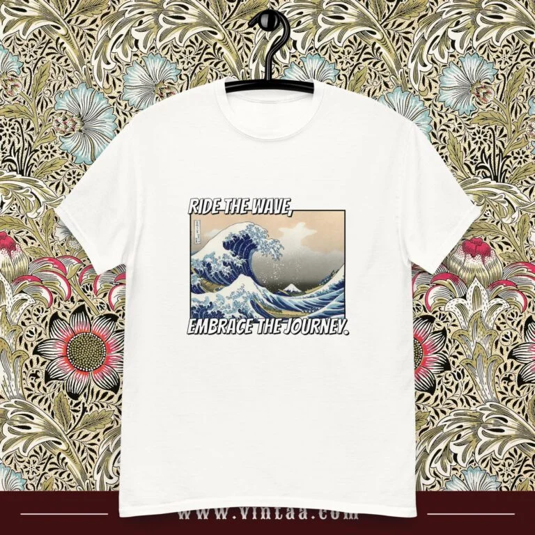 vintage graphic tees men - Ride the wave, embrace the journey