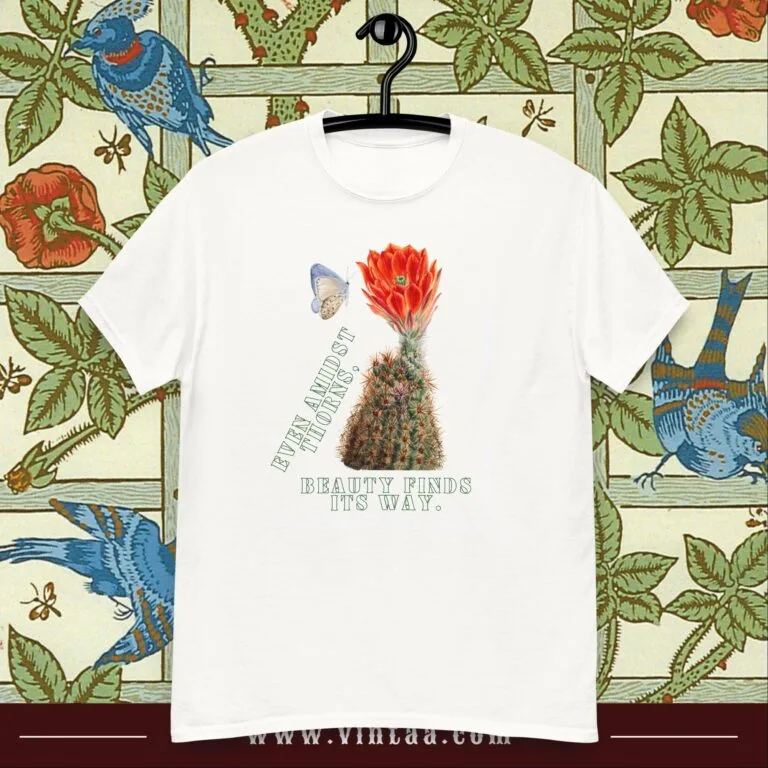 vintage tees with botanical designs