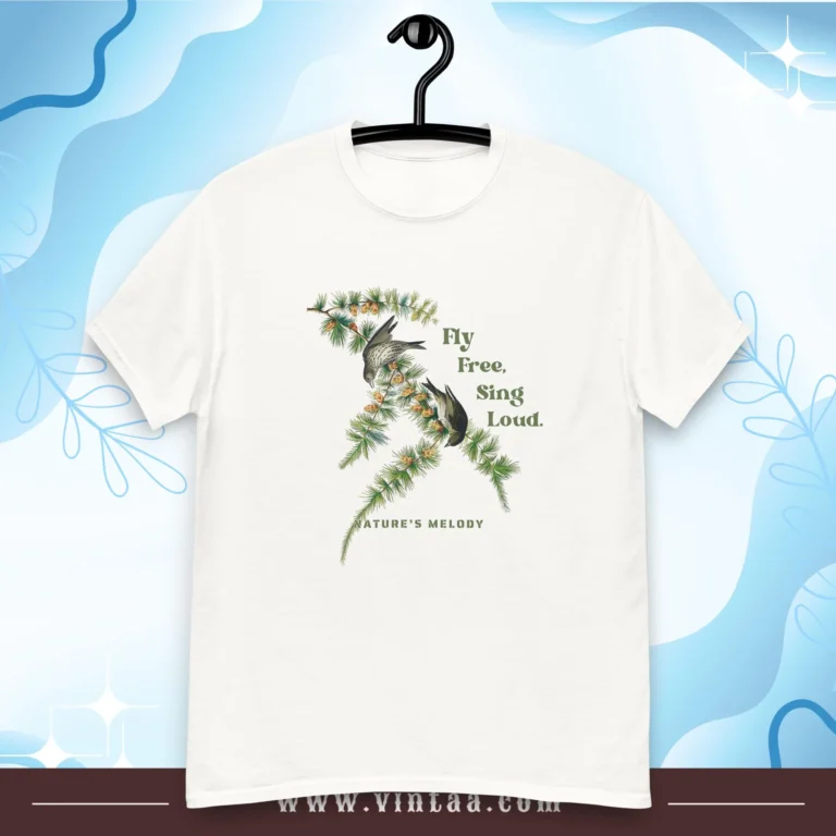 Fly free, sing loud - vintage tees with botanical designs