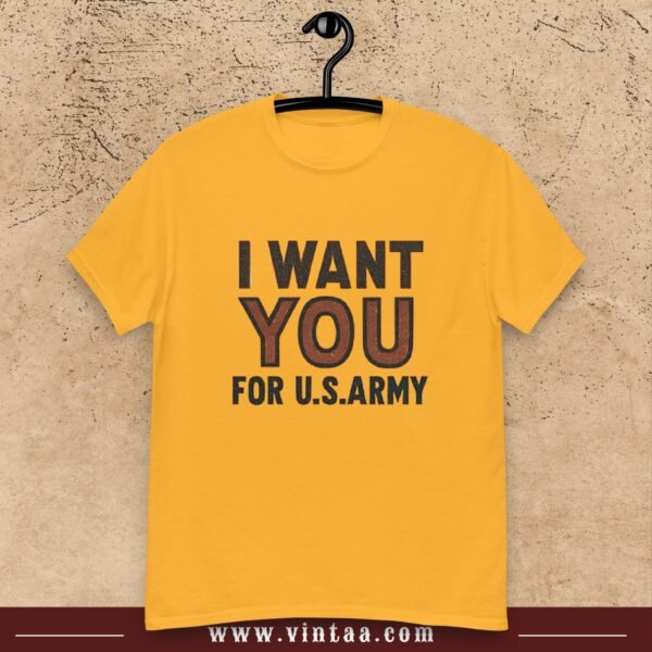 I WANT YOU FOR U.S. ARMY Tee – Vintage American Propaganda Style - Image 3