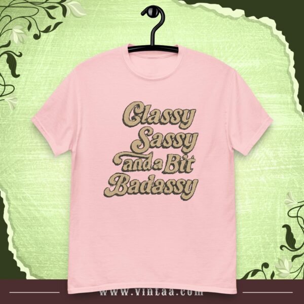 Classy, Sassy, and a Bit Badassy – Vintage Attitude Tee - Image 2