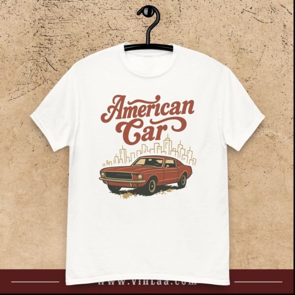 "American Car" Retro Graphic Tee – Vintage Muscle Car Design